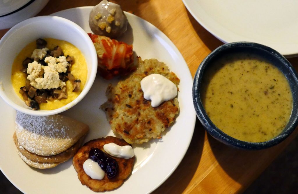 plate of vegan Ukrainian food