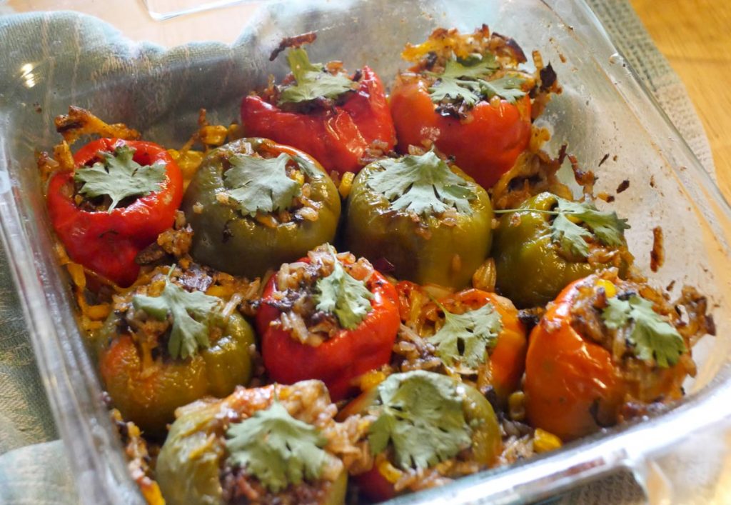 vegan stuffed bell peppers