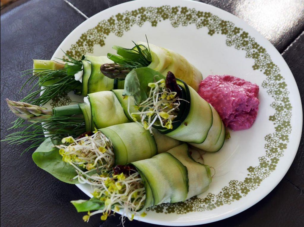 spring rolls on a small plate