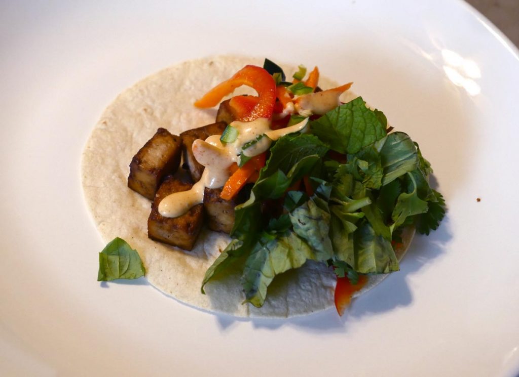 vegan banh mi taco