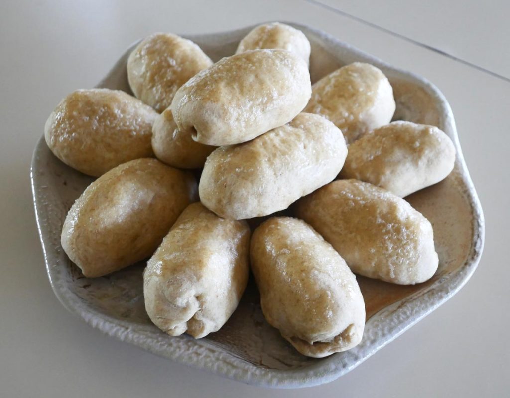 plate of vegan sausage rolls