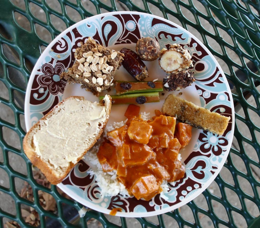 plate of vegan foods made with vegan butter
